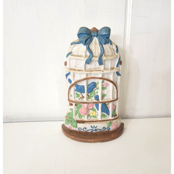 Cast Iron Birdcage and Bluebirds Doorstop - Picture 6 of 6